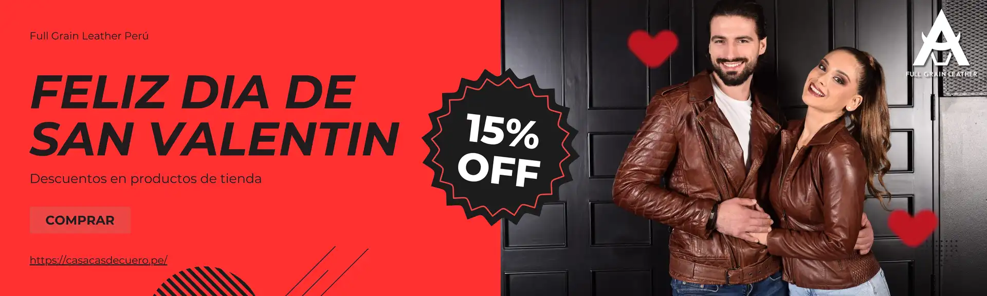 CASACAS DE CUERO PARA SAN VALENTIN