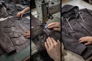 MORO LEATHER JACKET PROCESS - FULL GRAIN LEATHER