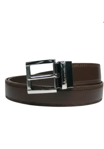 Correa de cuero para hombre marrón